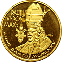 Italy - Vatican City - Two 1975 gold medals.