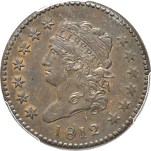 1812 S-289 Large Date, PCGS AU-58.