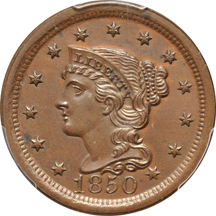 1850 N-9 PCGS MS-64 BN.