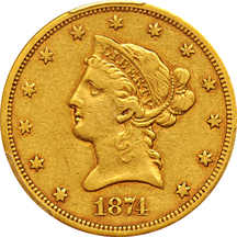 1874-S PCGS VF-30.