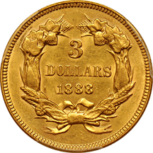 1888 PCGS AU-58.