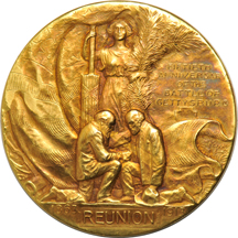 Gettysburg Anniversary Reunion Gold Medal.