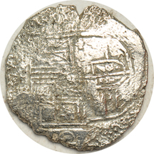 Spain - Atocha Treasure, 8-reals, Potosi mint (Q), 22.5 grams.