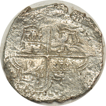 Spain - Atocha Treasure, 8-reals, Potosi mint (Q), 22.5 grams.
