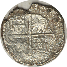 Spain - Atocha Treasure, 8-reals, Potosi mint (Q), 22.2 grams.