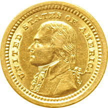 Six circulated gold commemoratives.