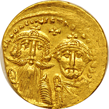 Byzantine Empire - Heraclius six gold coins.