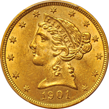 1901 PCGS MS-61.