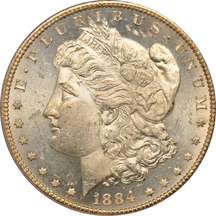 1884-CC PCGS MS-63PL, and an 1888 NGC MS-63 PL.