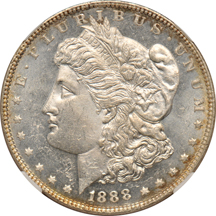 1884-CC PCGS MS-63PL, and an 1888 NGC MS-63 PL.