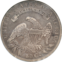 Four lettered edged Bust half-dollars certified by NGC.