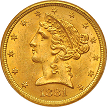 1881 PCGS MS-63.