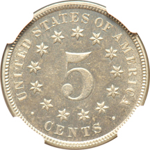 1873 CLOSED 3. NGC PF-64.