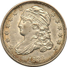 Five dime type coins.