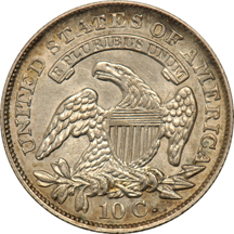 Five dime type coins.