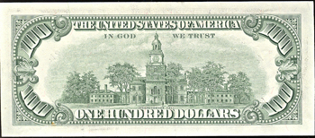 1977 $100 Federal Reserve Note, Cleveland, with major offset printing error. CHCU.