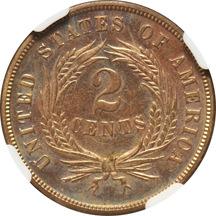 1869 NGC PF-65 RB.