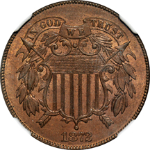 1872 NGC MS-63 BN.