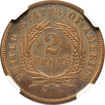 1866 NGC PF-65 RB.