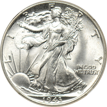 1943 NGC MS-67 CAC.