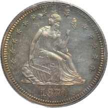 1870 PCGS PF-64.