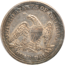 Five U.S. type coins certified by PCGS.