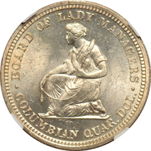 1893 Isabella Quarter. NGC MS-63.