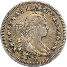 1796 PCGS Genuine (XF details/smoothed).