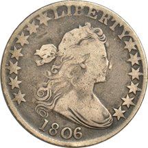 1806 (O-103), and an 1807 Capped Bust (O-113a).