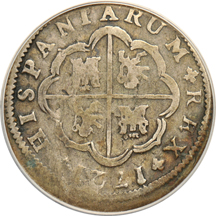Six 18th century coins certified by ANACS.