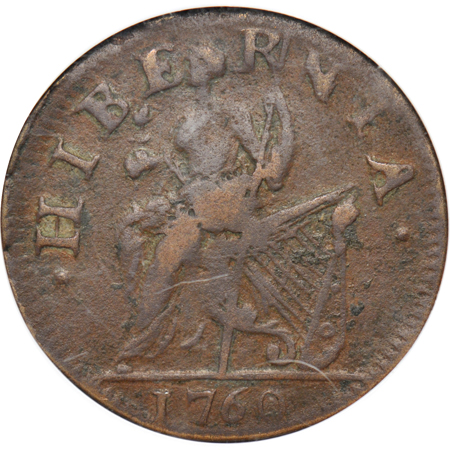 1760 Voce Populi halfpenny NGC VF-30.