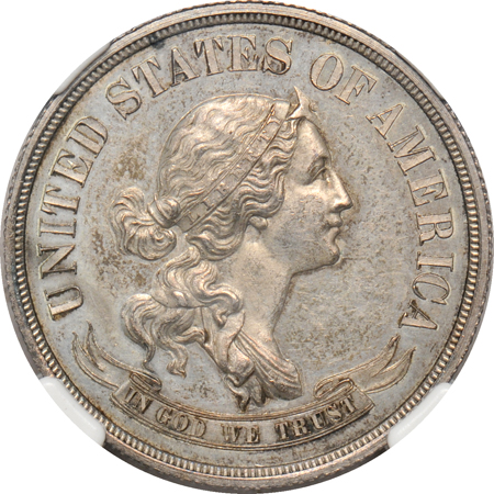 Judd-754:  1869 Half-Dollar, NGC PF-60.