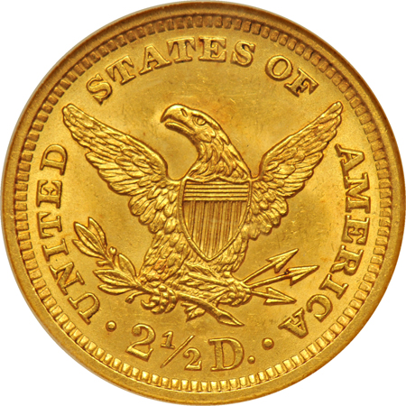 Three uncirculated U.S. gold coins.