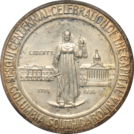 Five U.S. silver commemoratives.