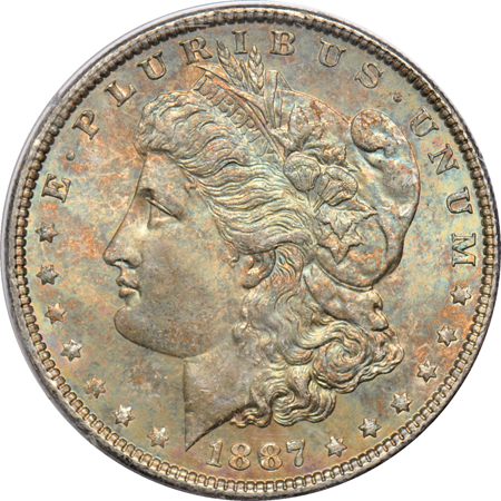 1887 PCGS MS-65 (rattler).