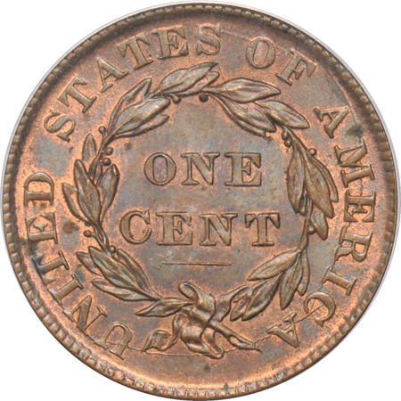 1837 Medium Letters (N-3) PCGS MS-65.