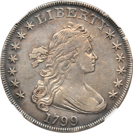 1799 (B-7, BB-156) NGC XF details/reverse scratched.