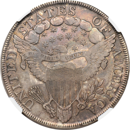 1799/8 15 stars (B-3, BB-141) NGC VF details/reverse graffiti.