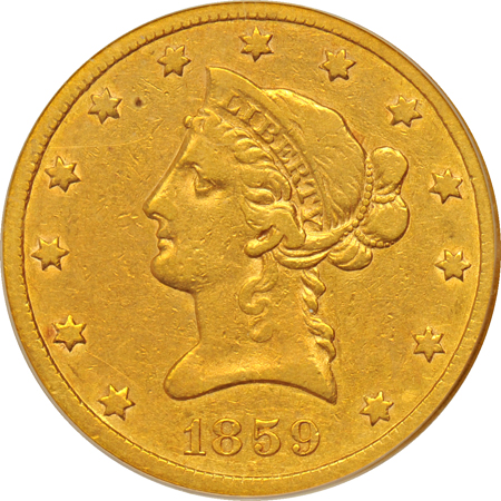 1859-S PCGS VF-20.