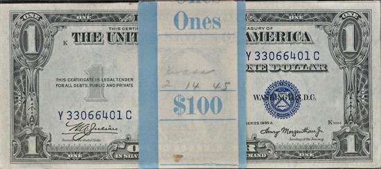 Pack of 1935-A $1 CU.