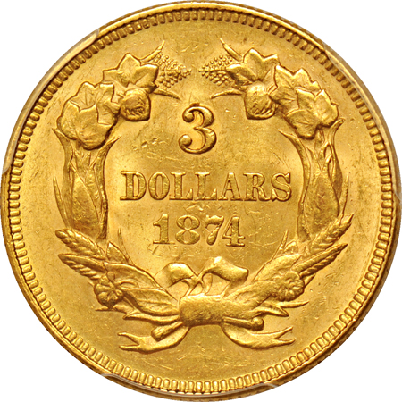 1874 PCGS MS-61.