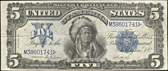 1899 $5 VF.