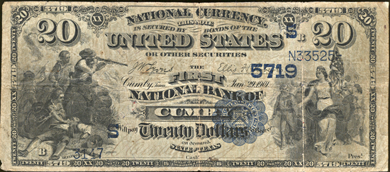 1882 $20 Cumby, TX Charter# 5719 Date Back. F.