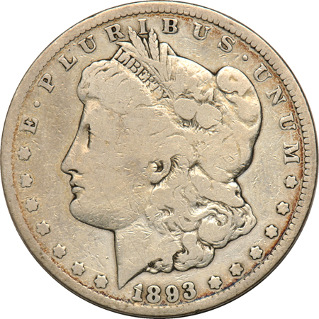 Seven different Carson City minted Morgan dollars.