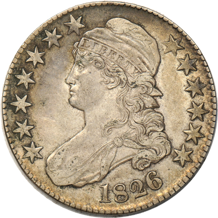 Six XF or better Bust half-dollars.