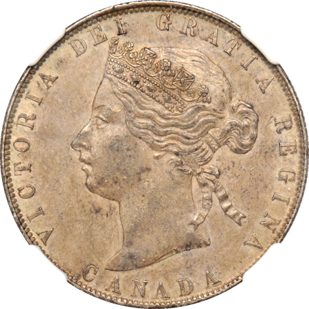 Canada - 1870 Half-Dollar, L.C.W., NGC AU-55.