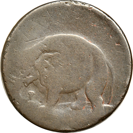 Elephant Token, thick planchet, VG.