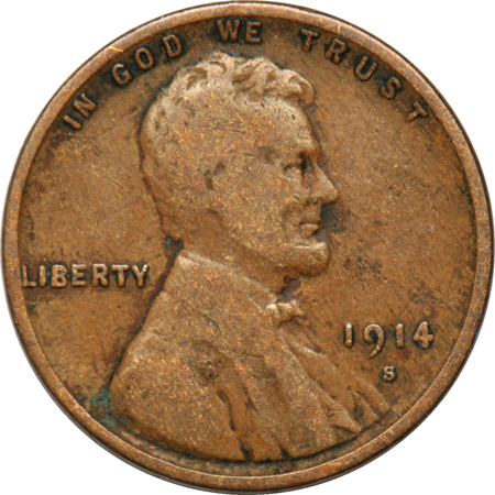 Five key Lincoln cents, as described.