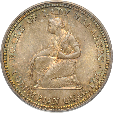 1893 Isabella Quarter PCGS MS-65 (green label).