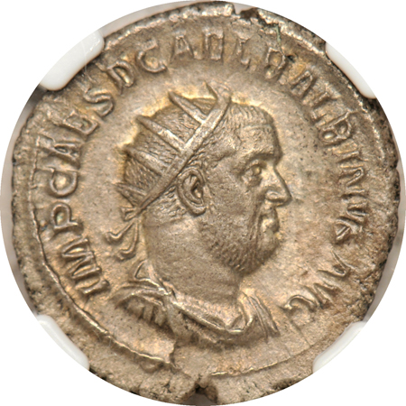 Ancient - Roman Empire - Balbinus silver Antoninianus (AD 238), NGC AU.
